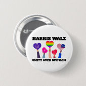 ユニティオーバーディビジョンKamala Harris Tim Walz 缶バッジ (正面&裏面)