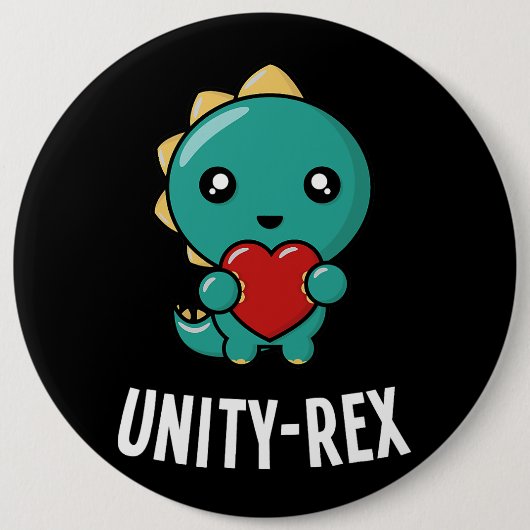 ユニティデイ種類恐竜TRex UnityRexアンチBullyin 缶バッジ (正面)