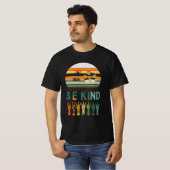 ユニティデー オレンジ 優しさ ヒョウ柄ハート 嫌がらせ反対 Tシャツ (正面フル)