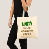 ユニティユニフォミティ – Unity引用文 トートバッグ (正面(商品))