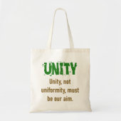 ユニティユニフォミティ – Unity引用文 トートバッグ (正面)