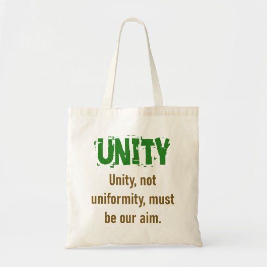 ユニティユニフォミティ – Unity引用文 トートバッグ (正面)