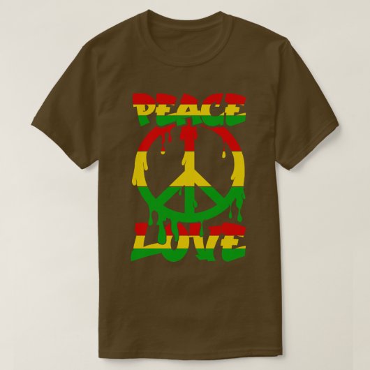 ユニティ・デー平和ラブピース・サイン Tシャツ (デザイン正面)