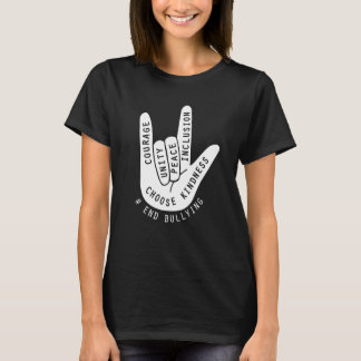 ユニティ・デー2022,アンチのいじめ愛のサインエンドBullyi Tシャツ
