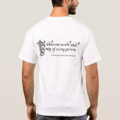 ユニテリアンの万人救済主義の最初校長 Tシャツ (裏面)