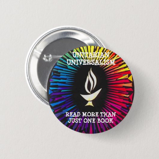 ユニテリアンは多くによりちょうど1冊の本を読みました 缶バッジ (正面&裏面)