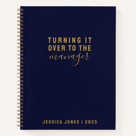 ユニバーサルエレガントマネージャーの青色法の魅力 ノートブック (正面)