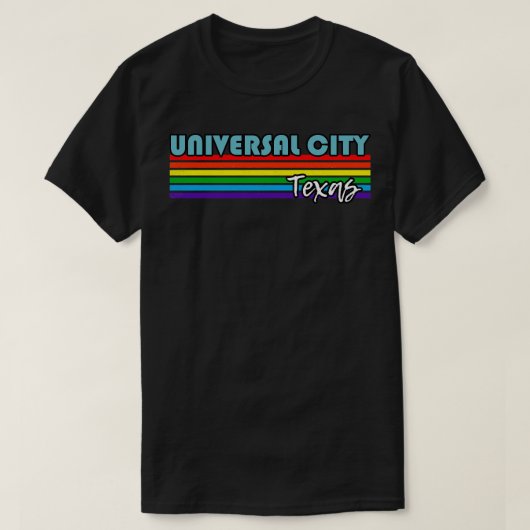 ユニバーサルシティテキサス州プライドユニバーサルシティLGBT Gif Tシャツ (デザイン正面)