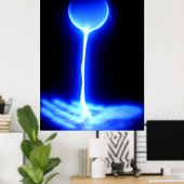 ユニバーサルソースブルーの白で手を癒す ポスター (ホームオフィス)