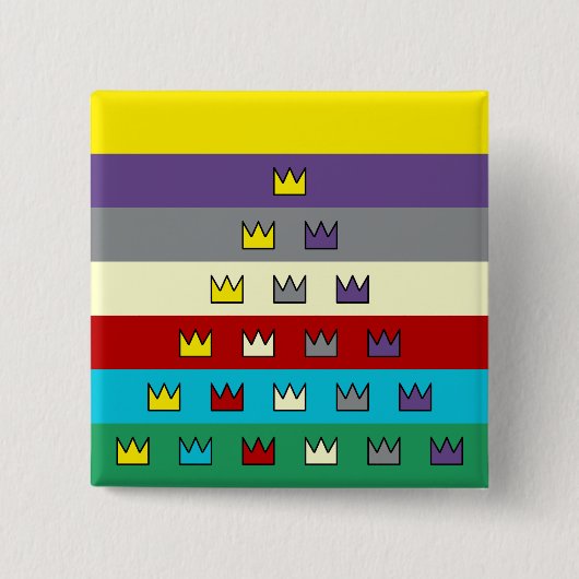 ユニバーサルパトリアーチフラッグのボタン 缶バッジ (正面)