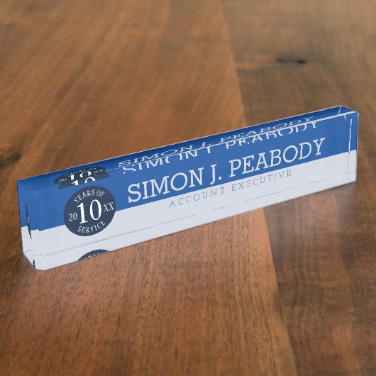 ユニバーサルマイルストーン年従業員デスクのネームプレート デスクネームプレート (側面)