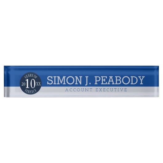 ユニバーサルマイルストーン年従業員デスクのネームプレート デスクネームプレート (正面)