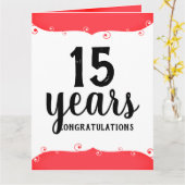 ユニバーサルマイルストーン従業員記念日カード カード (黄色い花)