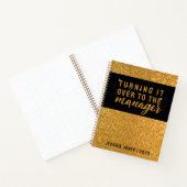 ユニバーサルマネージスタイリッシュャ金ゴールドグリッターブラック ノートブック (内部)