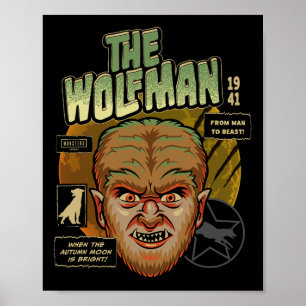 ユニバーサルモンスターズザウルフマンヴィンテージハロウィーン ポスター