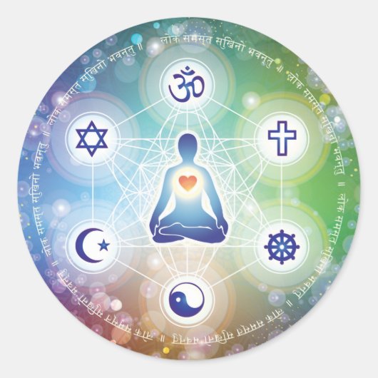 ユニバーサルユニオン – May All be Happy ラウンドシール (正面)