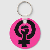 ユニバーサル女性記号の連帯手 キーホルダー (正面)