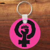 ユニバーサル女性記号の連帯手 キーホルダー (正面)