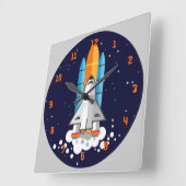 ユニバーサル宇宙シャトル スクエア壁時計 (傾斜)