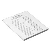 ユニバーサル男女兼用ベビーシャワーママまたはパパ ノートパッド (アングル)