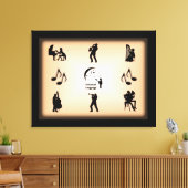 ユニバーサル言語音楽デザイン キャンバスプリント (インサイチュ (リビング))