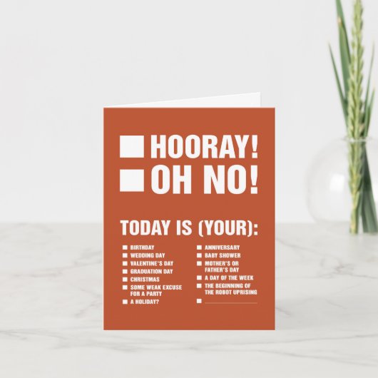 ユニバーサル グリーティング カード (プラス ロボット) (正面)