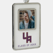 ユニバーシティアットアルバニーイニシャルロゴ シルバープレートフレームオーナメント (右)