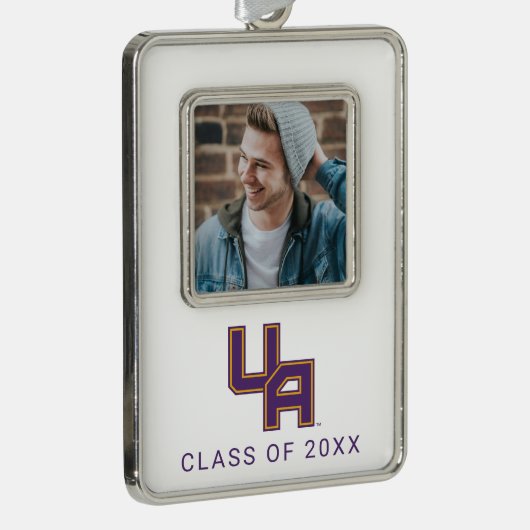 ユニバーシティアットアルバニーイニシャルロゴ シルバープレートフレームオーナメント (右)
