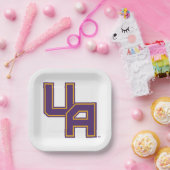 ユニバーシティアットアルバニーイニシャルロゴ ペーパープレート (パーティー)