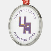 ユニバーシティアットアルバニーイニシャルロゴ メタルオーナメント (左)