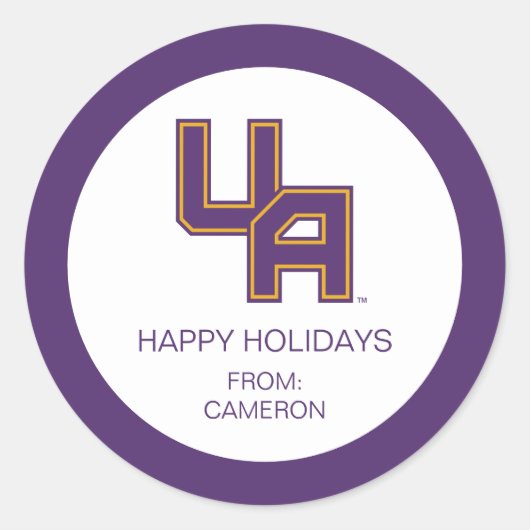 ユニバーシティアットアルバニーイニシャルロゴ ラウンドシール (正面)