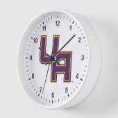 ユニバーシティアットアルバニーイニシャルロゴ 壁時計 (傾斜)