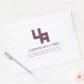 ユニバーシティアットアルバニーイニシャルロゴ 長方形シール (封筒)