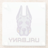 ユニバーシティアットアルバニーグレートダネス ガラスコースター (裏面)