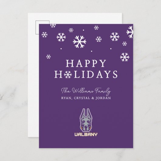 ユニバーシティアットアルバニーグレートダネス シーズンポストカード (正面/裏面)