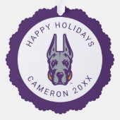 ユニバーシティアットアルバニーグレートダネマスコットヘッド オーナメントカード (裏面)