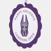 ユニバーシティアットアルバニーグレートダネマスコットヘッド オーナメントカード (左)