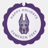 ユニバーシティアットアルバニーグレートダネマスコットヘッド オーナメントカード (正面)