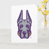 ユニバーシティアットアルバニーグレートダネマスコットヘッド カード (黄色い花)