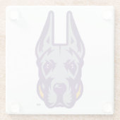 ユニバーシティアットアルバニーグレートダネマスコットヘッド ガラスコースター (裏面)