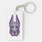 ユニバーシティアットアルバニーグレートダネマスコットヘッド キーホルダー (裏面)