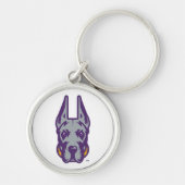 ユニバーシティアットアルバニーグレートダネマスコットヘッド キーホルダー (正面)