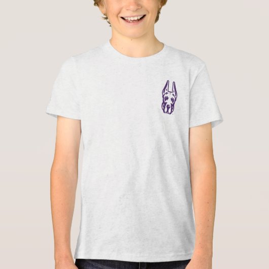 ユニバーシティアットアルバニーグレートダネマスコットヘッド トライブレンドTシャツ (正面)