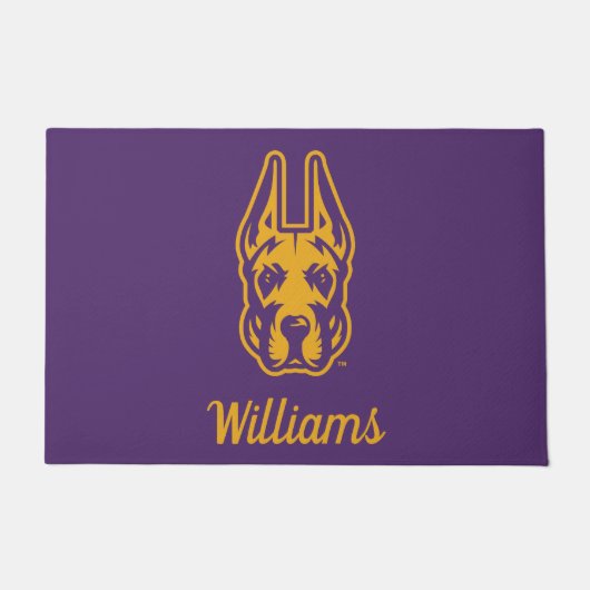 ユニバーシティアットアルバニーグレートダネマスコットヘッド ドアマット (正面)