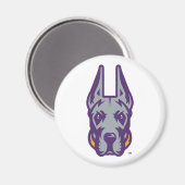 ユニバーシティアットアルバニーグレートダネマスコットヘッド マグネット (正面/裏面)