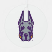 ユニバーシティアットアルバニーグレートダネマスコットヘッド メタルオーナメント (正面)