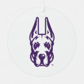 ユニバーシティアットアルバニーグレートダネマスコットヘッド メタルオーナメント (正面)