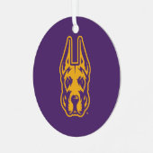 ユニバーシティアットアルバニーグレートダネマスコットヘッド メタルオーナメント (正面左)