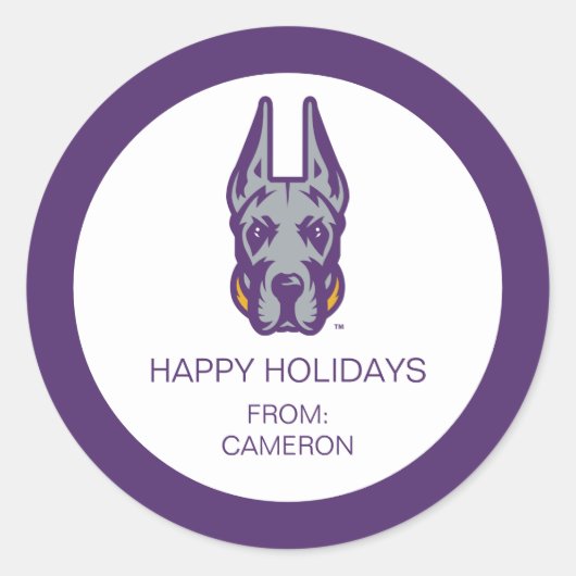 ユニバーシティアットアルバニーグレートダネマスコットヘッド ラウンドシール (正面)