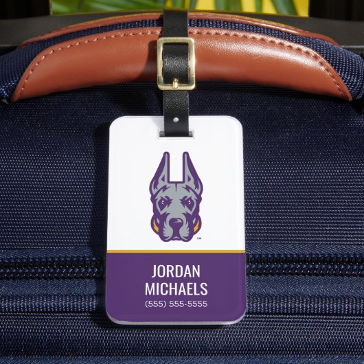 ユニバーシティアットアルバニーグレートダネマスコットヘッド ラゲッジタグ (正面インサイチュ2)